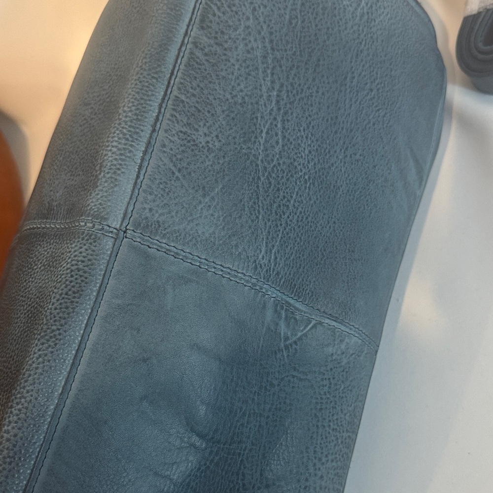 latico Navy Blue Leather Tote with Detachable Strap - Picture 11 of 15